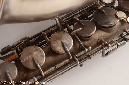 King C Melody Saxophone Original Silver Plate Good Condition needs Overhaul 63607