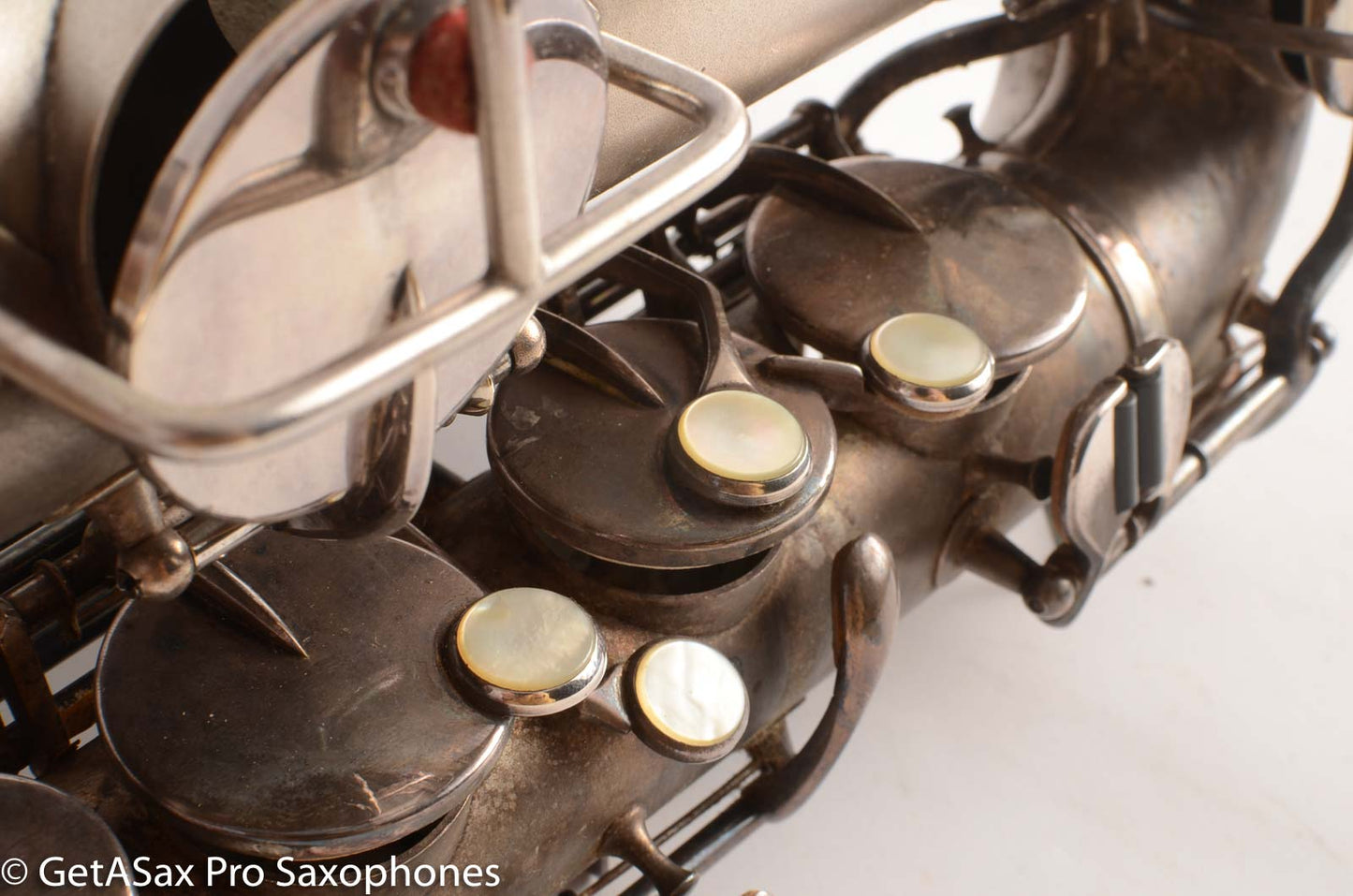 King C Melody Saxophone Original Silver Plate Good Condition needs Overhaul 63607