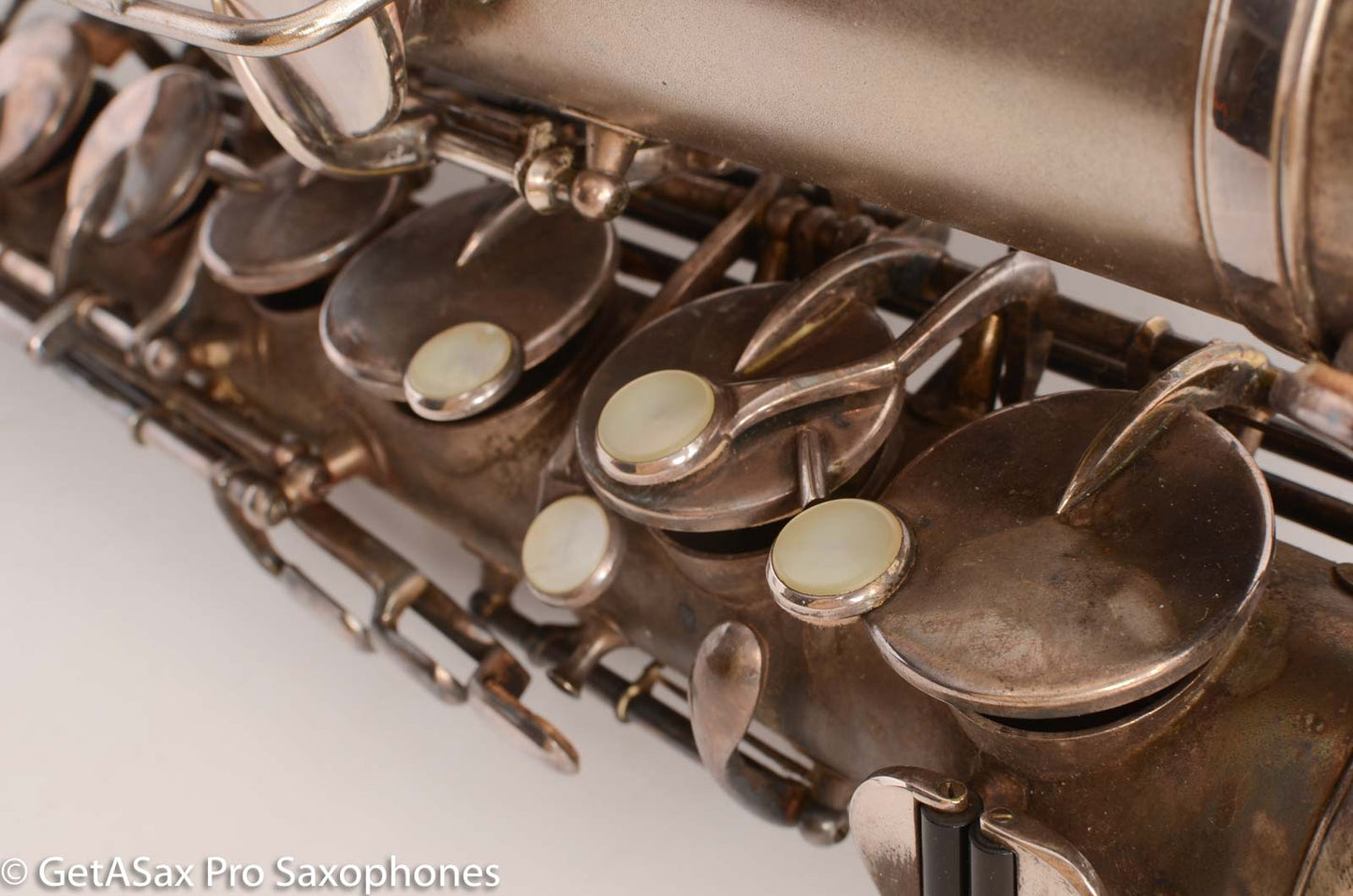 King C Melody Saxophone Original Silver Plate Good Condition needs Overhaul 63607