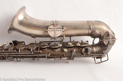 King C Melody Saxophone Original Silver Plate Good Condition needs Overhaul 63607