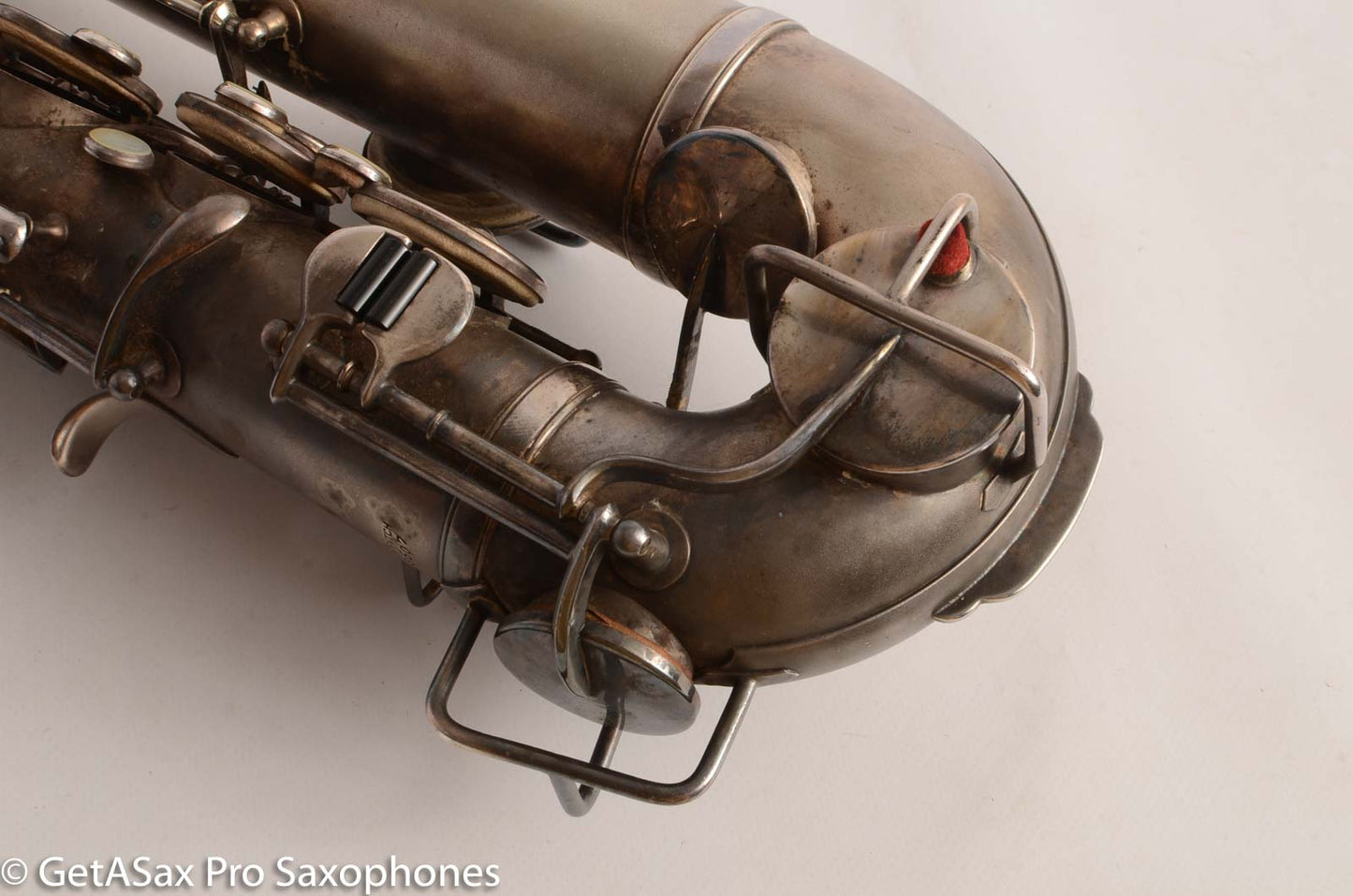 King C Melody Saxophone Original Silver Plate Good Condition needs Overhaul 63607