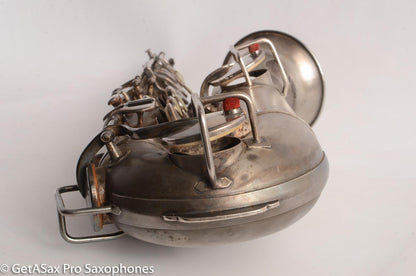 King C Melody Saxophone Original Silver Plate Good Condition needs Overhaul 63607