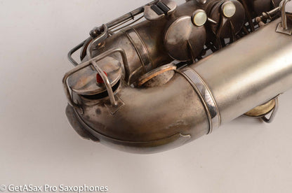 King C Melody Saxophone Original Silver Plate Good Condition needs Overhaul 63607