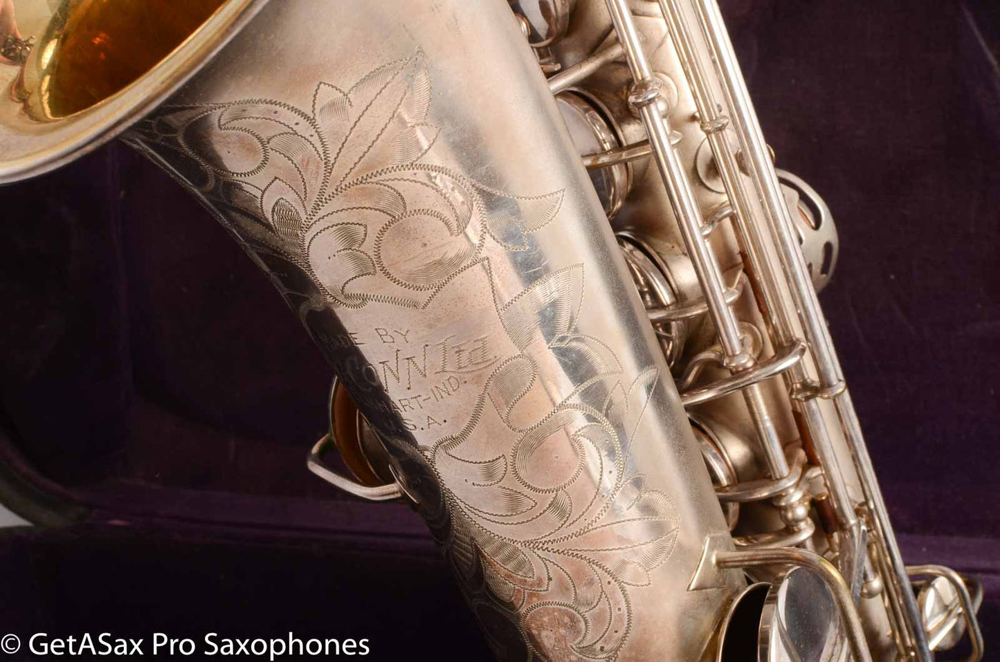 King C Melody Saxophone Original Silver Plate Good Condition needs Overhaul 63607