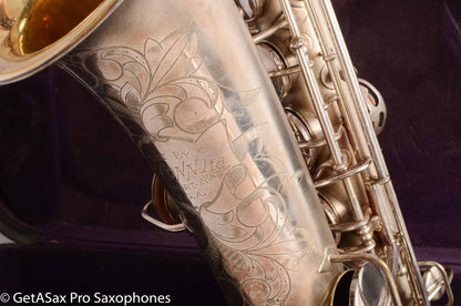 King C Melody Saxophone Original Silver Plate Good Condition needs Overhaul 63607