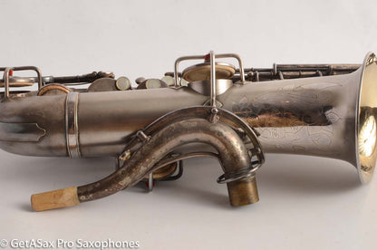 King C Melody Saxophone Original Silver Plate Good Condition needs Overhaul 63607