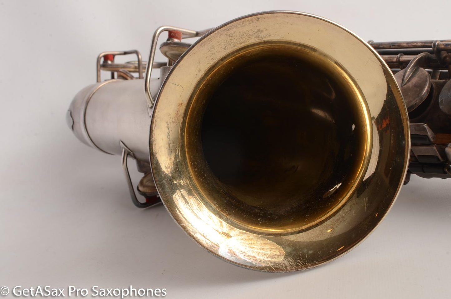 King C Melody Saxophone Original Silver Plate Good Condition needs Overhaul 63607