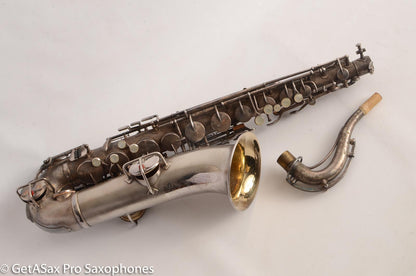 King C Melody Saxophone Original Silver Plate Good Condition needs Overhaul 63607