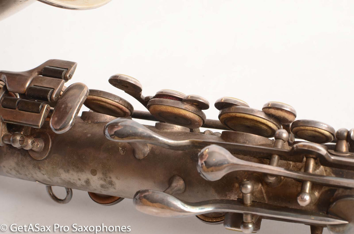 King C Melody Saxophone Original Silver Plate Good Condition needs Overhaul 63607