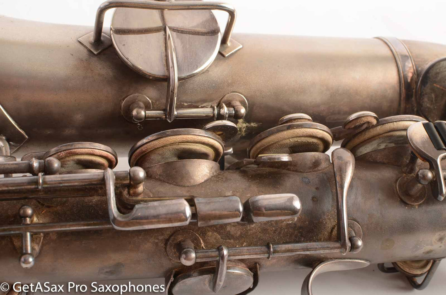 King C Melody Saxophone Original Silver Plate Good Condition needs Overhaul 63607