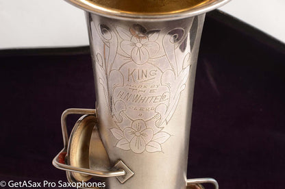 King C Melody Saxophone Original Silver Plate Good Condition needs Overhaul 63607