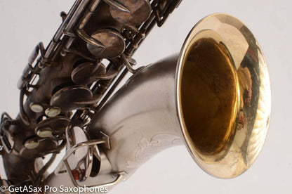 King C Melody Saxophone Original Silver Plate Good Condition needs Overhaul 63607