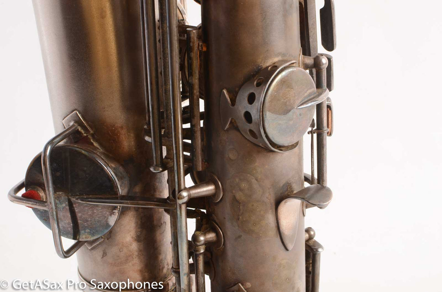 King C Melody Saxophone Original Silver Plate Good Condition needs Overhaul 63607