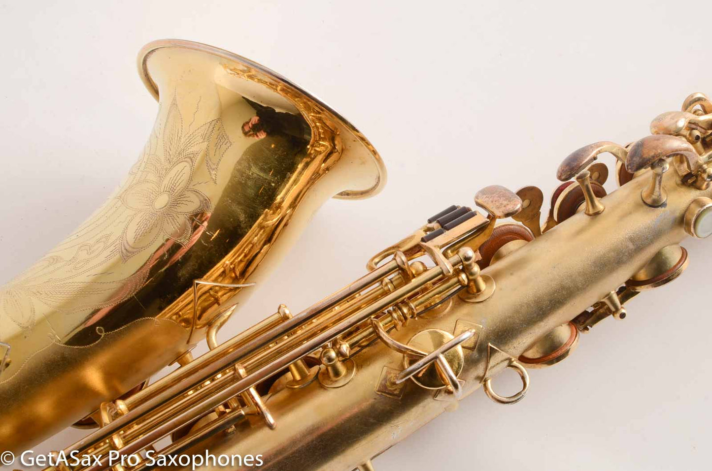 King Alto Saxophone Original Gold Plate Old Pads Beautiful Engraving 105999