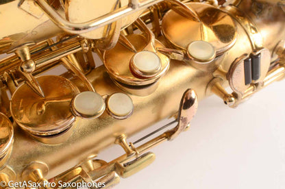 King Alto Saxophone Original Gold Plate Old Pads Beautiful Engraving 105999