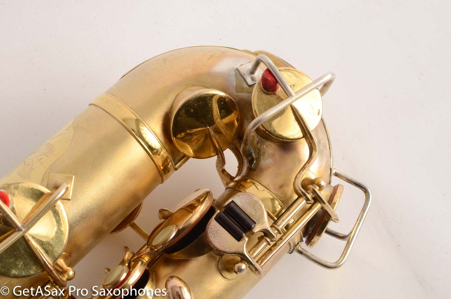 King Alto Saxophone Original Gold Plate Old Pads Beautiful Engraving 105999