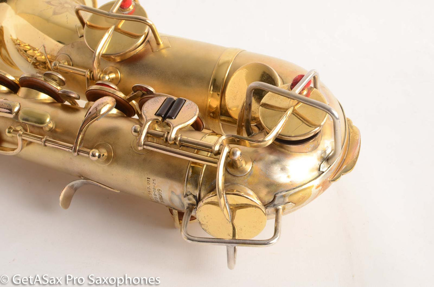 King Alto Saxophone Original Gold Plate Old Pads Beautiful Engraving 105999