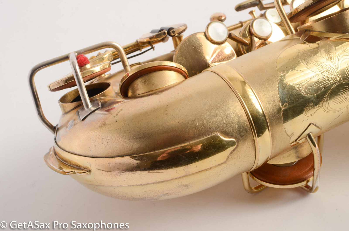 King Alto Saxophone Original Gold Plate Old Pads Beautiful Engraving 105999