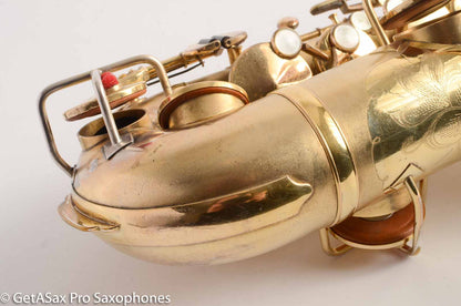King Alto Saxophone Original Gold Plate Old Pads Beautiful Engraving 105999