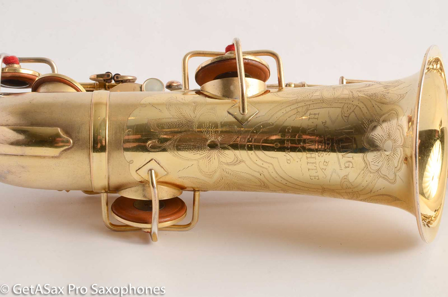 King Alto Saxophone Original Gold Plate Old Pads Beautiful Engraving 105999