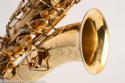 King Alto Saxophone Original Gold Plate Old Pads Beautiful Engraving 105999