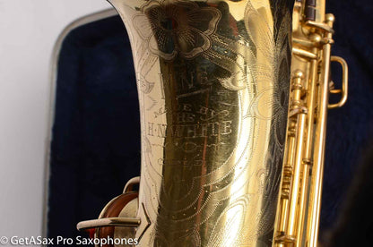 King Alto Saxophone Original Gold Plate Old Pads Beautiful Engraving 105999