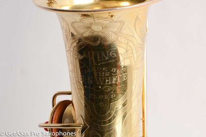 King Alto Saxophone Original Gold Plate Old Pads Beautiful Engraving 105999