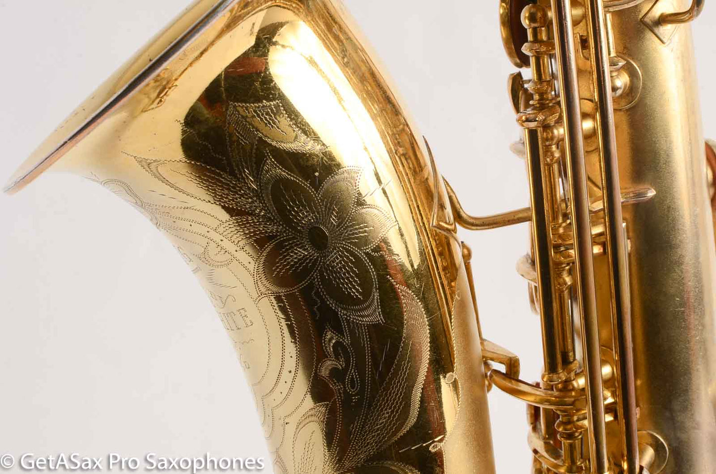 King Alto Saxophone Original Gold Plate Old Pads Beautiful Engraving 105999