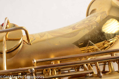 King Alto Saxophone Original Gold Plate Old Pads Beautiful Engraving 105999