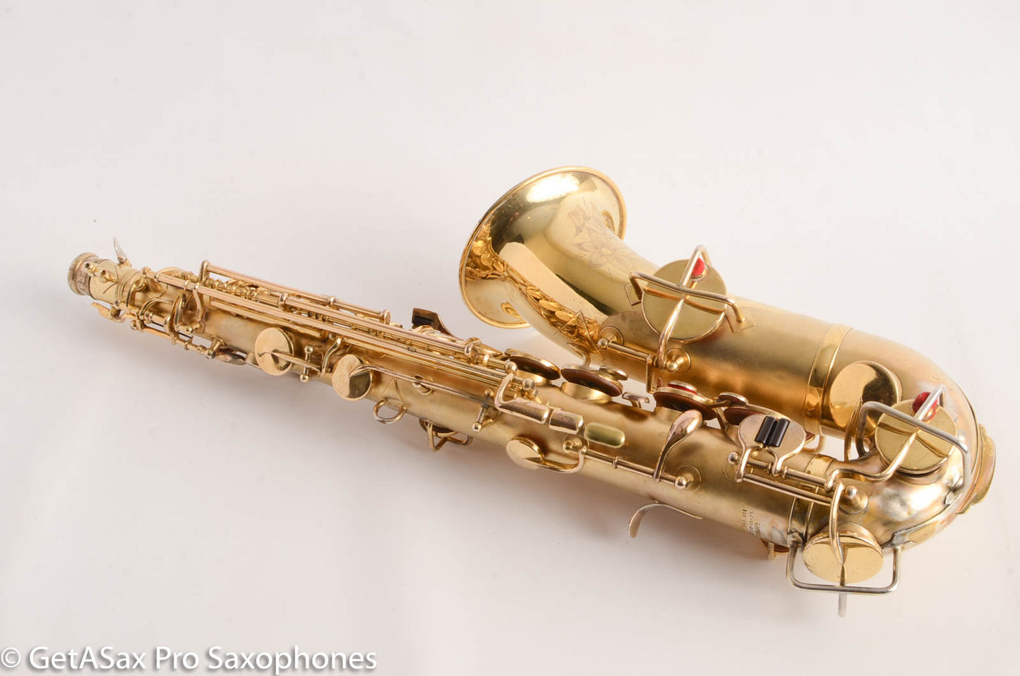 King Alto Saxophone Original Gold Plate Old Pads Beautiful Engraving 105999