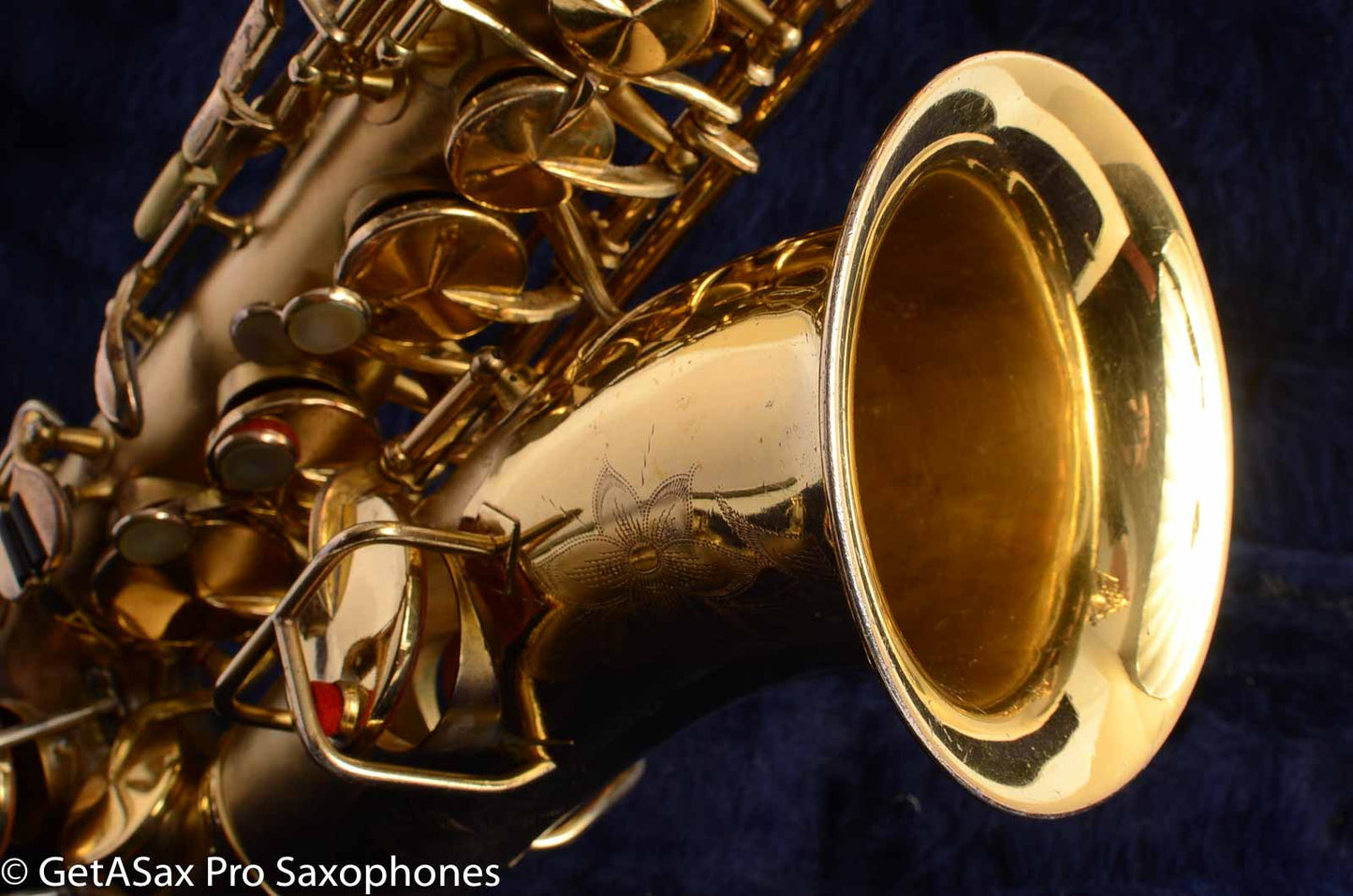 King Alto Saxophone Original Gold Plate Old Pads Beautiful Engraving 105999