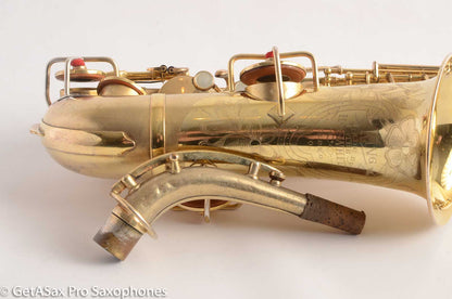 King Alto Saxophone Original Gold Plate Old Pads Beautiful Engraving 105999