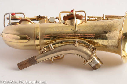 King Alto Saxophone Original Gold Plate Old Pads Beautiful Engraving 105999
