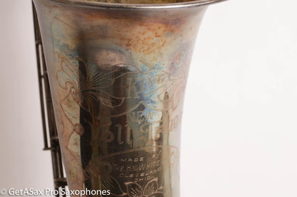 King New Voll True Baritone Original Silver Plate Near Mint Insane