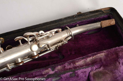 King Saxello Soprano Silver Plate 71xxx Great Deal!