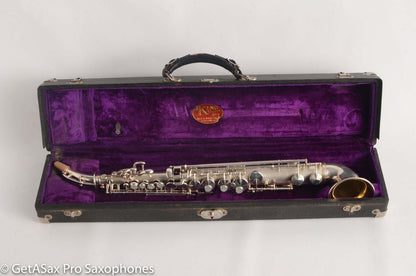 King Saxello Soprano Tipped Bell Bent Neck Near Pristine Silver Plate