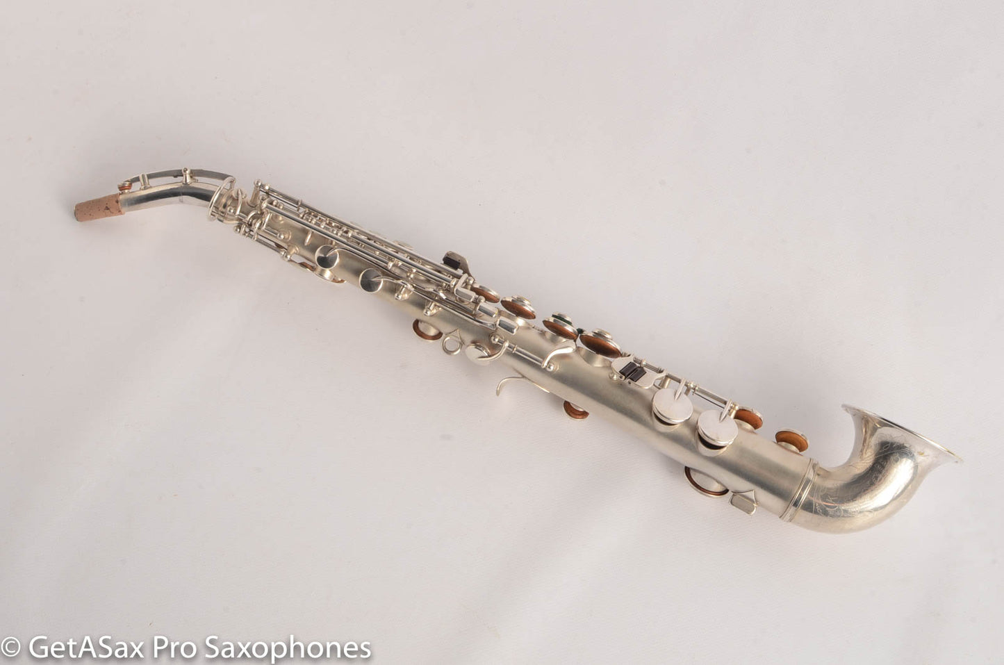 King Saxello Soprano Tipped Bell Bent Neck Near Pristine Silver Plate
