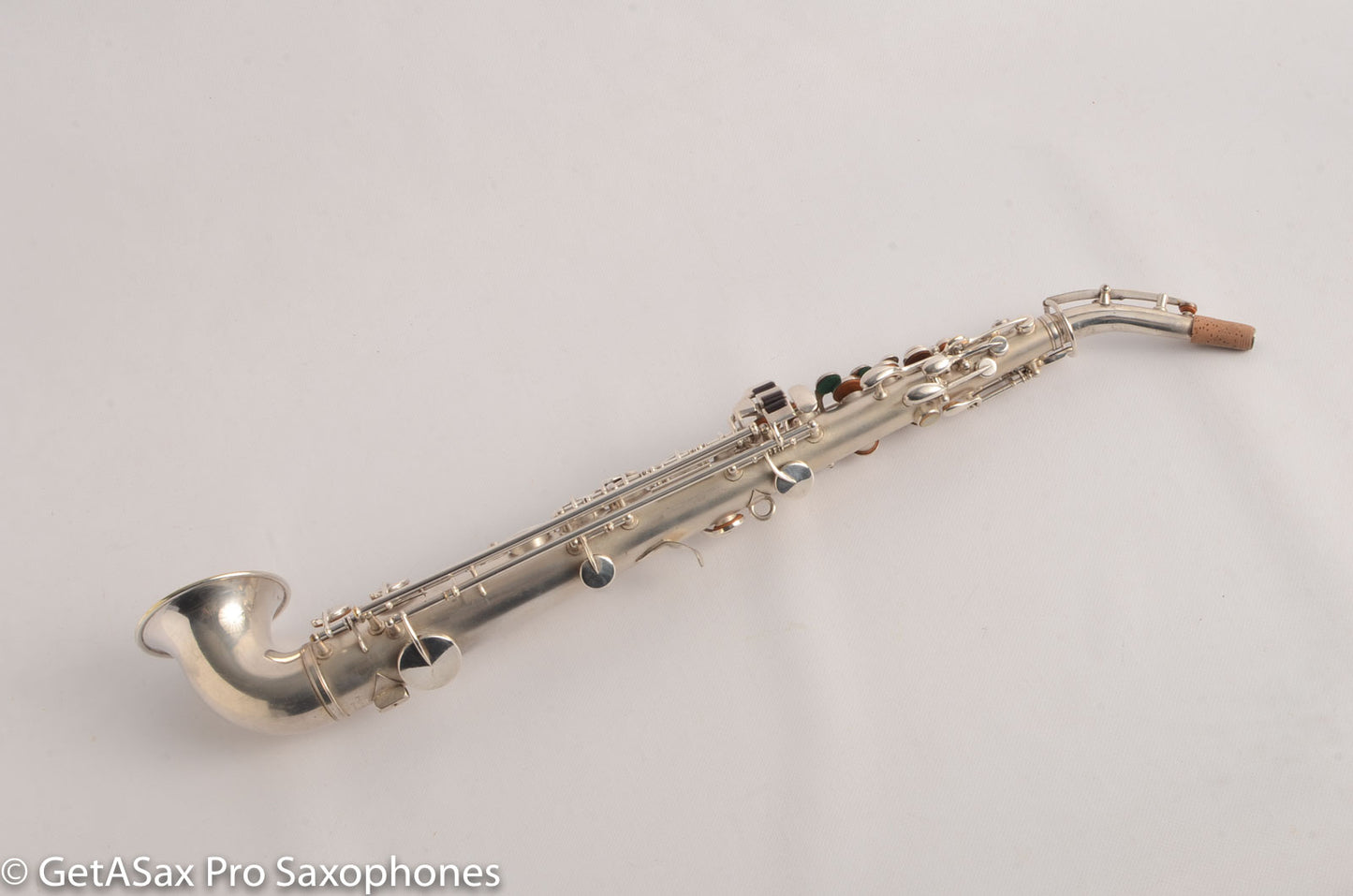 King Saxello Soprano Tipped Bell Bent Neck Near Pristine Silver Plate