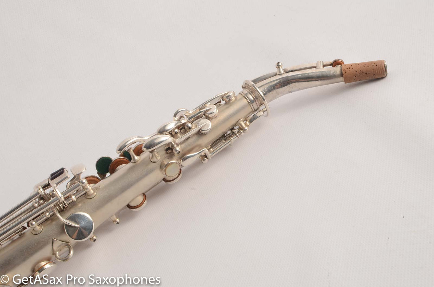 King Saxello Soprano Tipped Bell Bent Neck Near Pristine Silver Plate