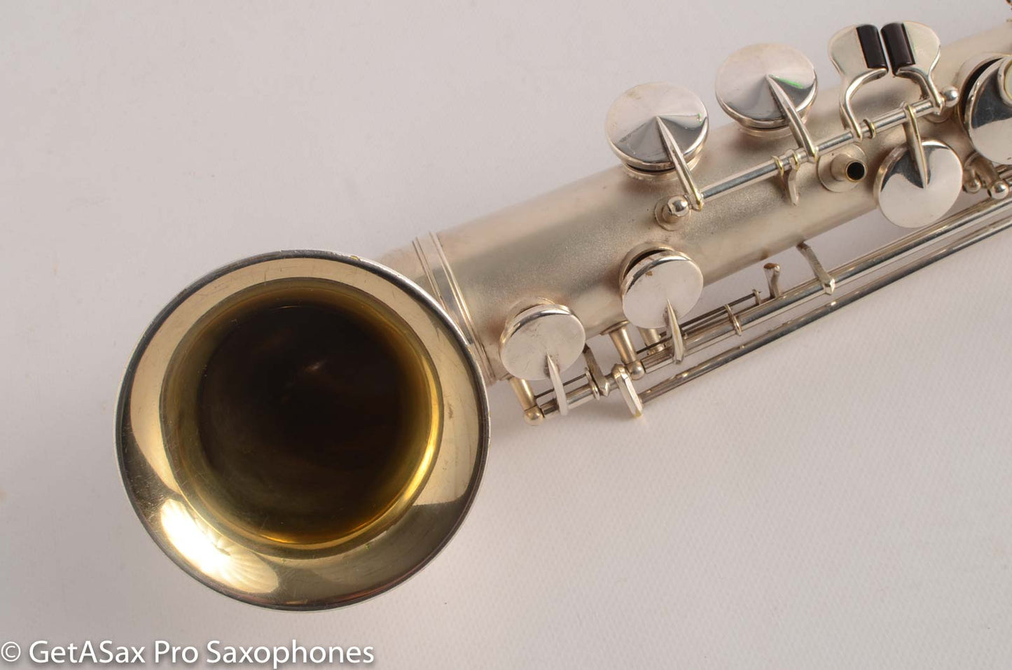King Saxello Soprano Tipped Bell Bent Neck Near Pristine Silver Plate