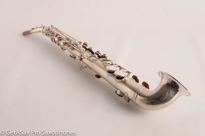 King Saxello Soprano Tipped Bell Bent Neck Near Pristine Silver Plate