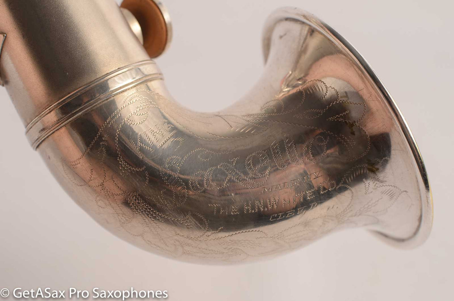 King Saxello Soprano Tipped Bell Bent Neck Near Pristine Silver Plate