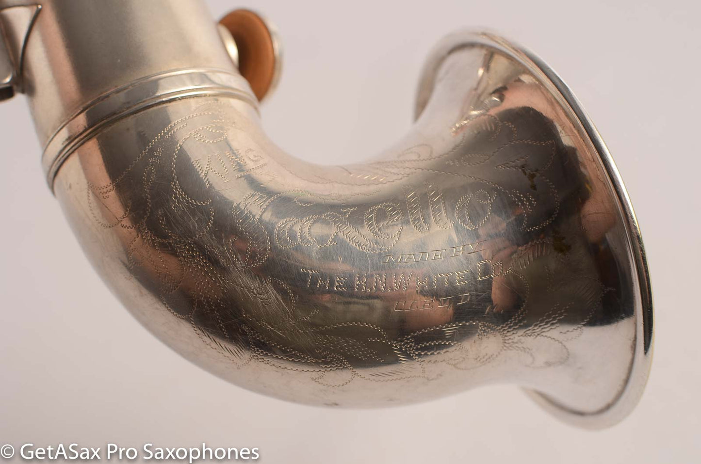 King Saxello Soprano Tipped Bell Bent Neck Near Pristine Silver Plate