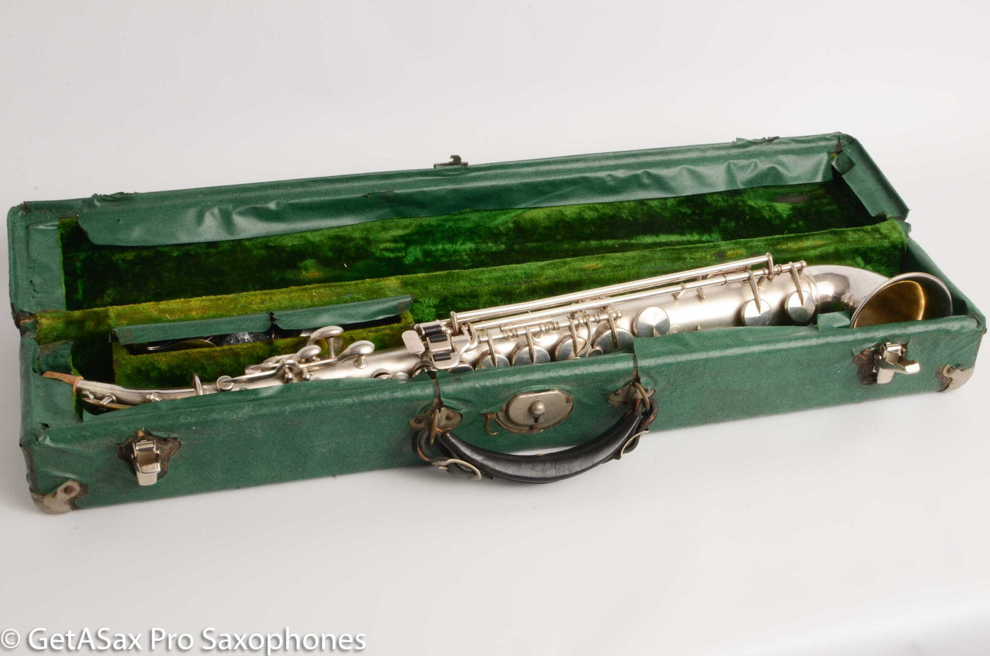 King Saxello Soprano Original Silver Old Pads Nice! 72266