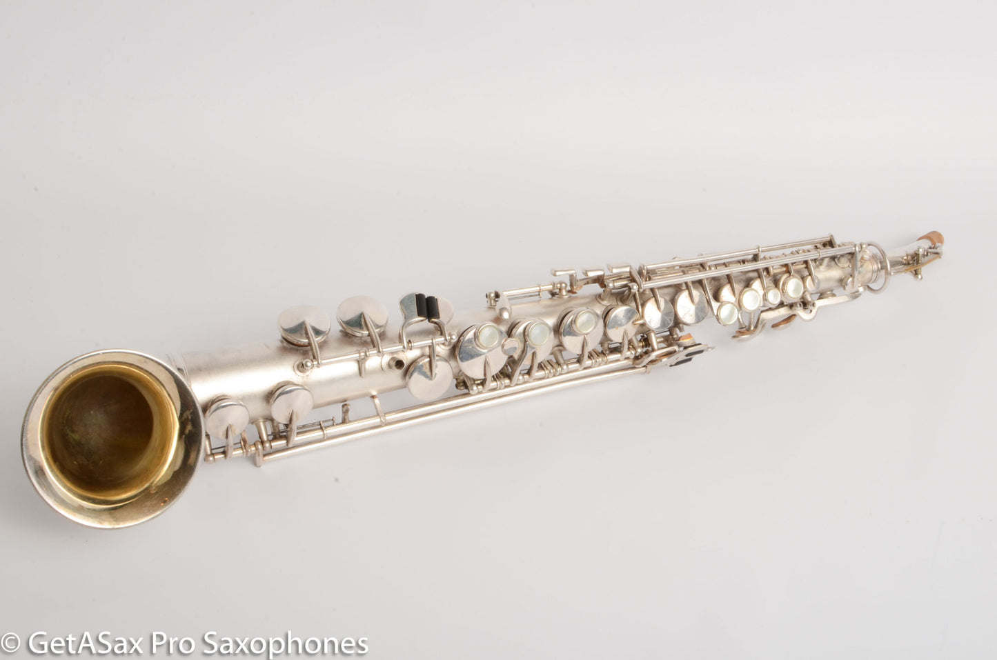 King Saxello Soprano Original Silver Old Pads Nice! 72266