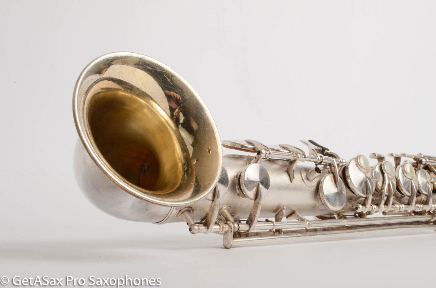 King Saxello Soprano Original Silver Old Pads Nice! 72266