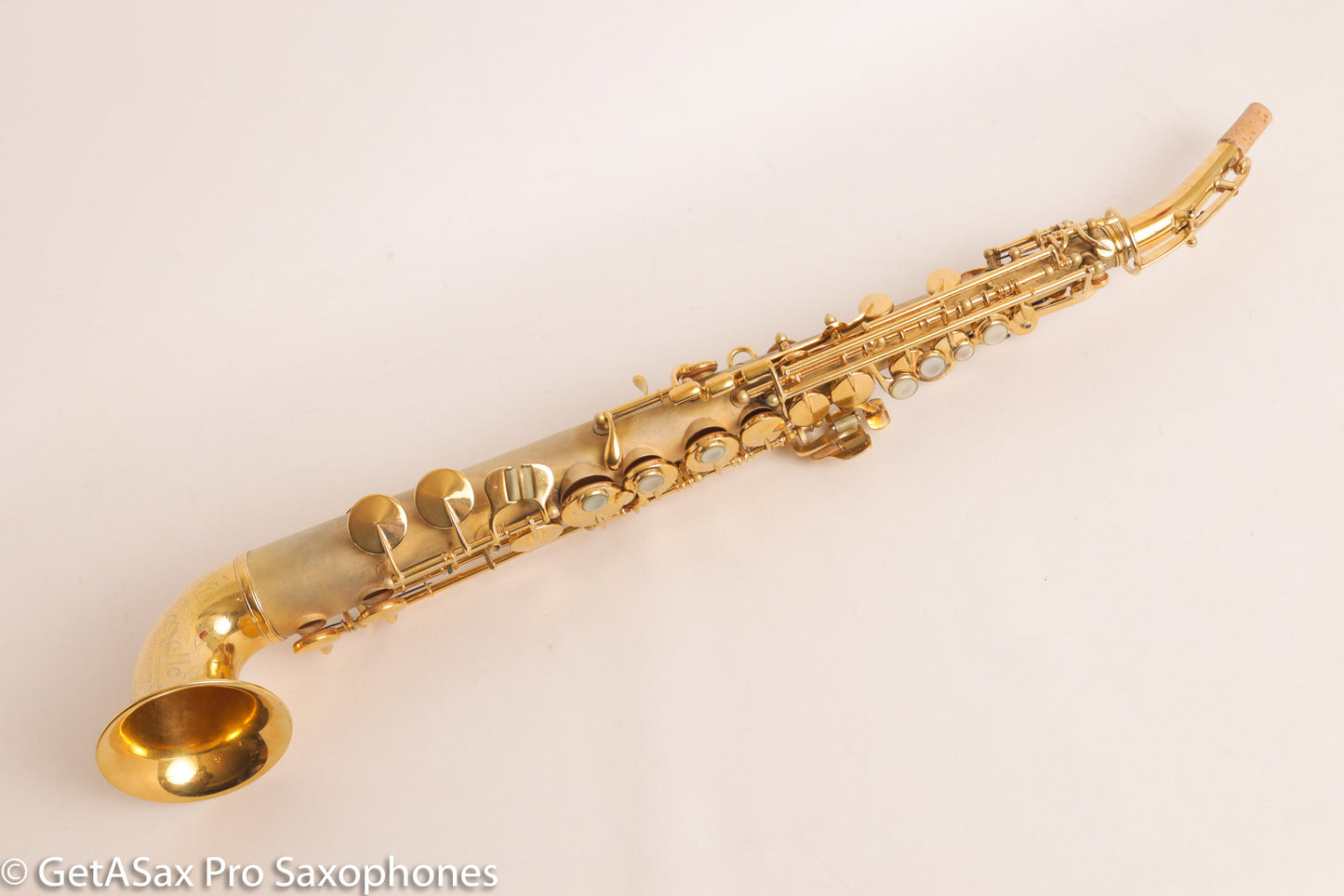King Saxello Soprano Bent Neck and Bell Original GOLD Plate Fresh Overhaul!