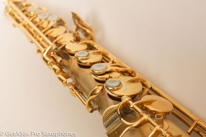 King Saxello Soprano Bent Neck and Bell Original GOLD Plate Fresh Overhaul!