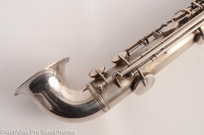 King Saxello Soprano Saxophone Original Silver Plate Playable 68745