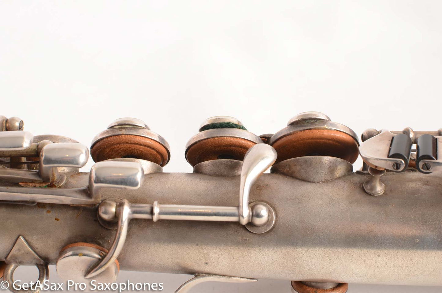 King Saxello Soprano Saxophone Original Silver Plate Playable 68745